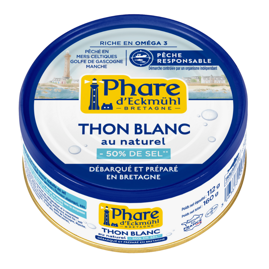 thon blanc au naturel -50% de sel